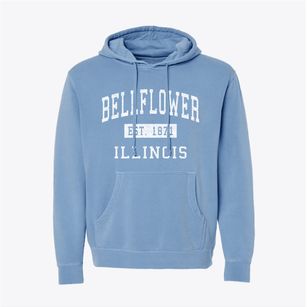Bellflower Illinois Classic Established Pigment-Dyed Hoodie