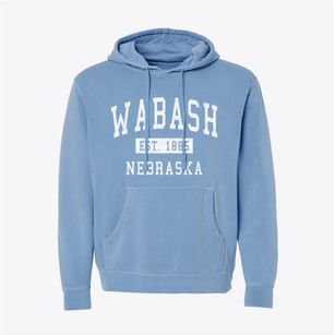 Wabash Nebraska Classic Established Pigment-Dyed Hoodie