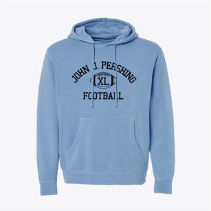 John J. Pershing West Magnet School Classic Football Pigment-Dyed Hoodie