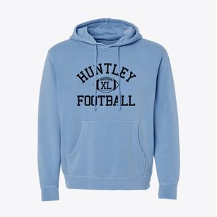 Huntley High School Classic Football Pigment-Dyed Hoodie
