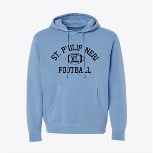 Saint Philip Neri School Classic Football Pigment-Dyed Hoodie