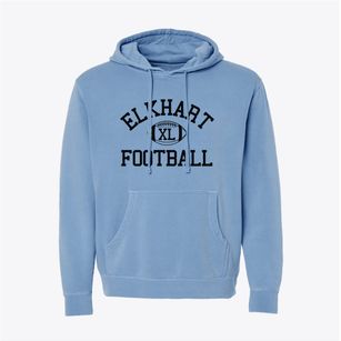 Elkhart High School Classic Football Pigment-Dyed Hoodie