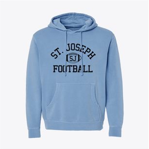 Saint Joseph School Classic Football Pigment-Dyed Hoodie