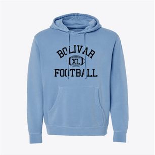Bolivar High School Classic Football Pigment-Dyed Hoodie
