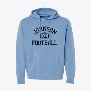 Johnson County Dist 42 School Classic Football Pigment-Dyed Hoodie