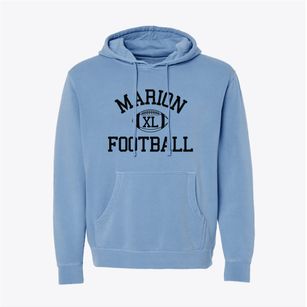 Marion Intermediate School Classic Football Pigment-Dyed Hoodie