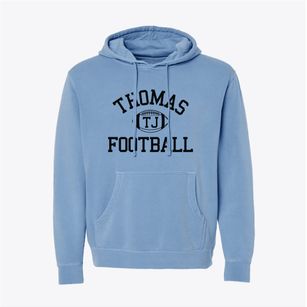Thomas Jefferson Magnet School Classic Football Pigment-Dyed Hoodie