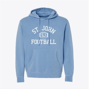 Saint John The Baptist School Classic Football Pigment-Dyed Hoodie