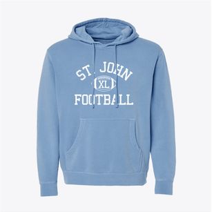 Saint John The Baptist School Classic Football Pigment-Dyed Hoodie