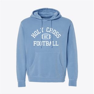 Holy Cross School Classic Football Pigment-Dyed Hoodie