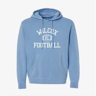 Wilcox High School Classic Football Pigment-Dyed Hoodie
