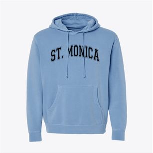 Saint Monica School Varsity Arch Pigment-Dyed Hoodie