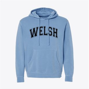 Welsh High School Varsity Arch Pigment-Dyed Hoodie