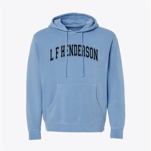 L F Henderson Intermediate School Varsity Arch Pigment-Dyed Hoodie