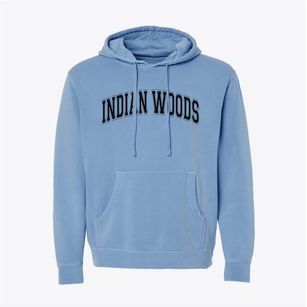 Indian Woods Elementary School Varsity Arch Pigment-Dyed Hoodie
