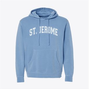 St Jerome Parish Varsity Arch Pigment-Dyed Hoodie