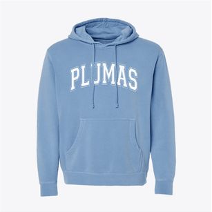 Plumas Charter School Varsity Arch Pigment-Dyed Hoodie