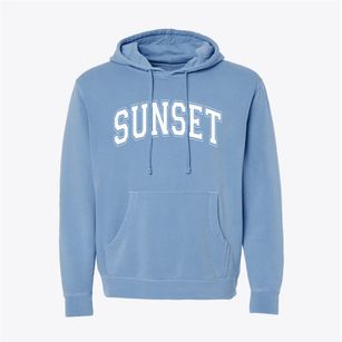 Sunset Elementary School Varsity Arch Pigment-Dyed Hoodie