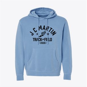 J C Martin Jr Elementary School Track and Field Pigment-Dyed Hoodie