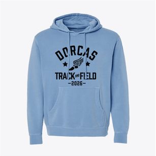 Dorcas Elementary School Track and Field Pigment-Dyed Hoodie