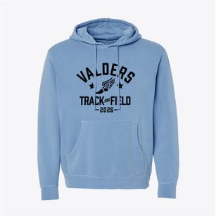 Valders High School Track and Field Pigment-Dyed Hoodie