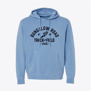 Bungalow Road Elementary School Track and Field Pigment-Dyed Hoodie