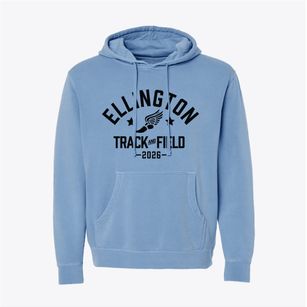 Ellington Elementary School Track and Field Pigment-Dyed Hoodie