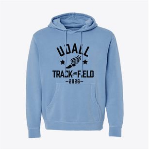 Udall Elementary School Track and Field Pigment-Dyed Hoodie