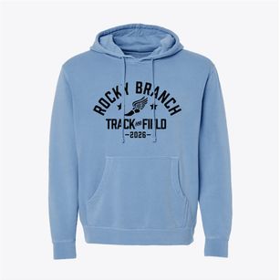 Rocky Branch Elementary School Track and Field Pigment-Dyed Hoodie