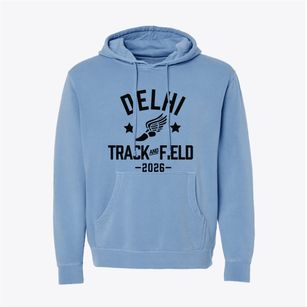 Delhi Junior High School Track and Field Pigment-Dyed Hoodie