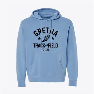Gretna Junior High School Track and Field Pigment-Dyed Hoodie