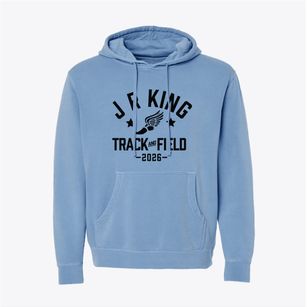 J R King Elementary School Track and Field Pigment-Dyed Hoodie