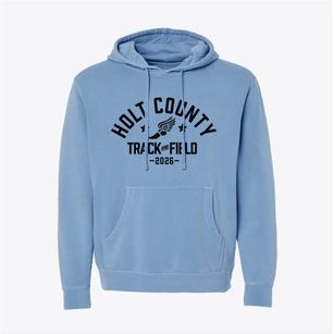 Holt County District 180 School Track and Field Pigment-Dyed Hoodie