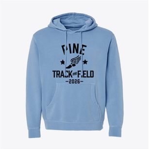 Pine Middle School Track and Field Pigment-Dyed Hoodie