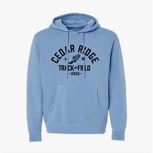 Cedar Ridge Middle School Track and Field Pigment-Dyed Hoodie