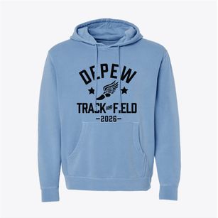 Depew Middle School Track and Field Pigment-Dyed Hoodie
