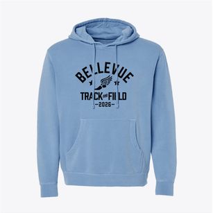 Bellevue Elementary School Track and Field Pigment-Dyed Hoodie