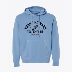 Young Howard Elementary School Track and Field Pigment-Dyed Hoodie