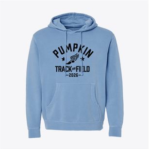 Pumpkin Center Elementary School Track and Field Pigment-Dyed Hoodie