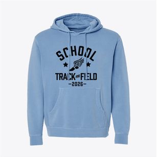 School Of Opportunity Track and Field Pigment-Dyed Hoodie