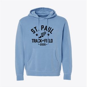 Saint Paul Lutheran School Track and Field Pigment-Dyed Hoodie