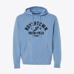 Boyertown Elementary School Track and Field Pigment-Dyed Hoodie