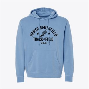 North Smithfield Elementary School Track and Field Pigment-Dyed Hoodie