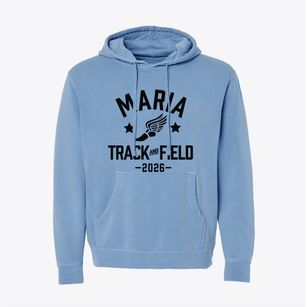 Maria Montessori School Track and Field Pigment-Dyed Hoodie