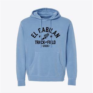 El Gabilan Elementary School Track and Field Pigment-Dyed Hoodie