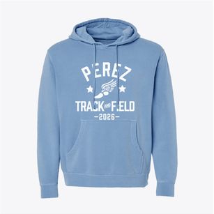 Perez Elementary School Track and Field Pigment-Dyed Hoodie