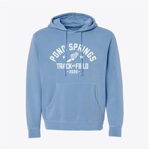 Pond Springs Elementary School Track and Field Pigment-Dyed Hoodie