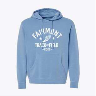Fairmont Elementary School Track and Field Pigment-Dyed Hoodie