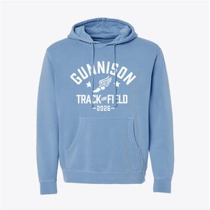 Gunnison High School Track and Field Pigment-Dyed Hoodie