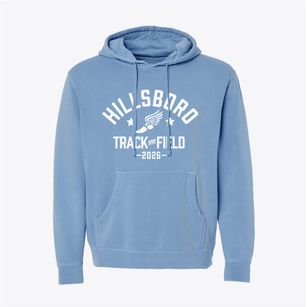 Hillsboro Elementary School Track and Field Pigment-Dyed Hoodie